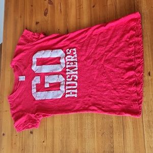 Nebraska Huskers S/S Medium Crew Neck by Pimatee EUC